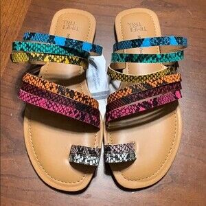 Time and Tru Strappy Thong Slide (Women's)